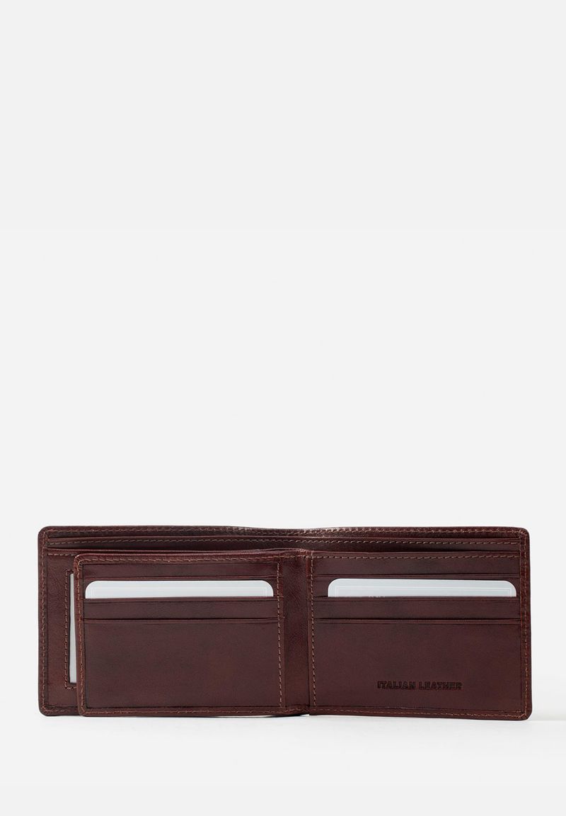 BILLETERA DE ESTILO CLÁSICO EN CUERO ITALIANO - Imagen 4
